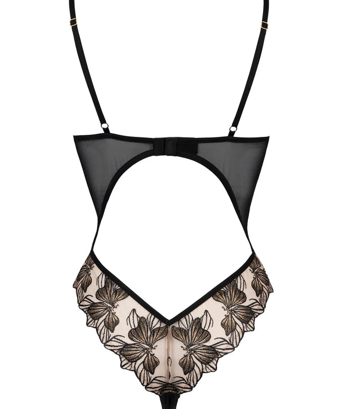 Atelier Amour Fleur Défendue Bodysuit - Black