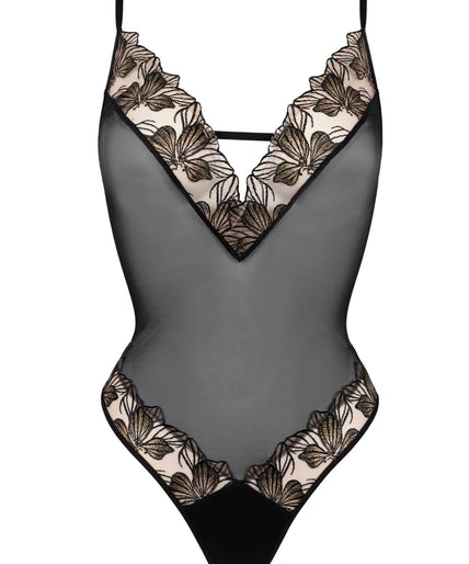 Atelier Amour Fleur Défendue Bodysuit - Black