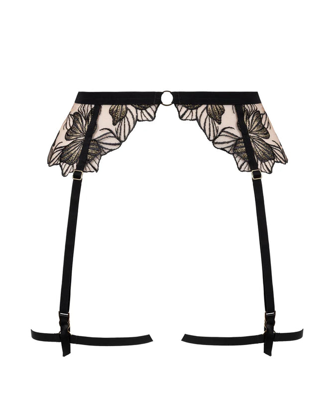 Atelier Amour Fleur Défendue Suspender Belt - Black
