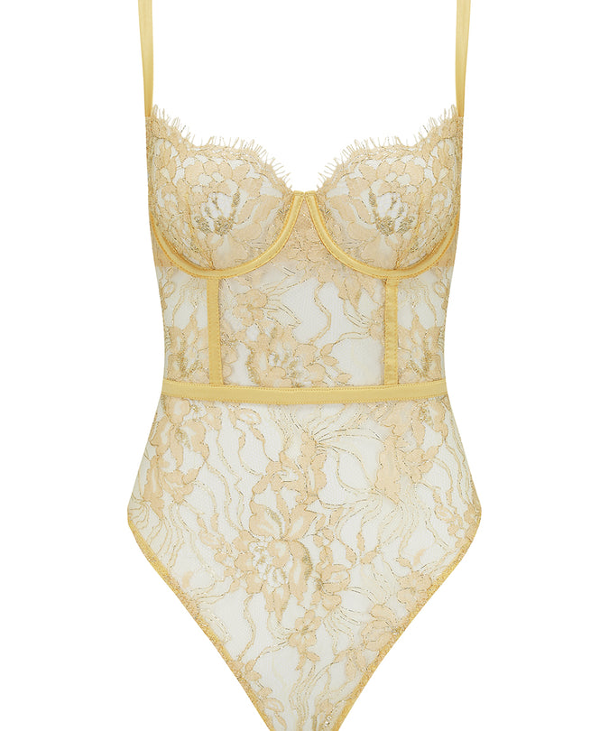 Coco de Mer Fiorella Bodysuit Gold