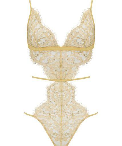 Coco de Mer Fiorella Playsuit Gold