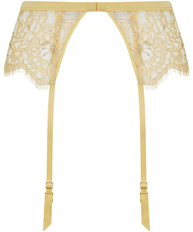 Coco de Mer Fiorella Suspender Belt Gold