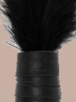 Coco de Mer Black Leather Feather Tickler - Pleasurements