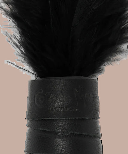 Coco de Mer Black Leather Feather Tickler - Pleasurements