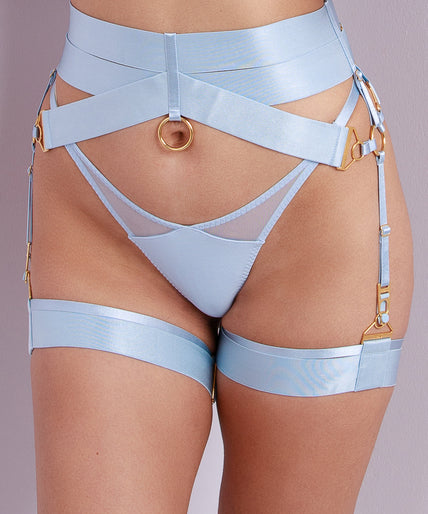 Model-image-Pleasurements-Bordelle-Garters-Blue-Side