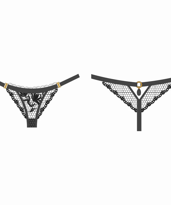 Thong in Zwart Jessica