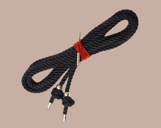 Coco de Mer – Bondage Rope With Gold Tips Black
