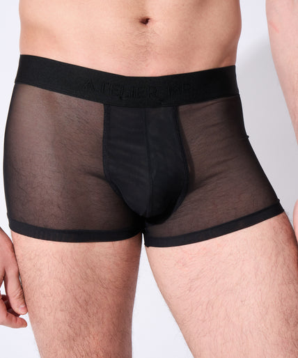Atelier Amour Men Boxer Sheer - Black