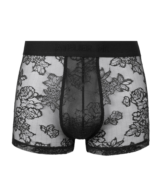 Atelier Amour – Herenboxershort met kant in zwart