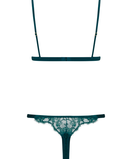 Coco de Mer Nilima triangelbeha in blauw-groen