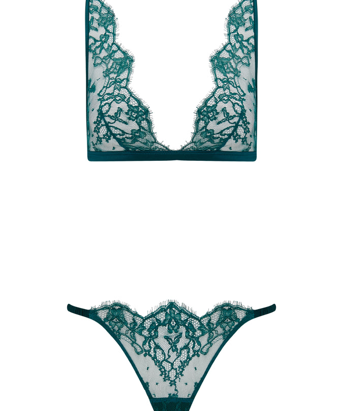 Coco de Mer Nilima String in blauw-groen