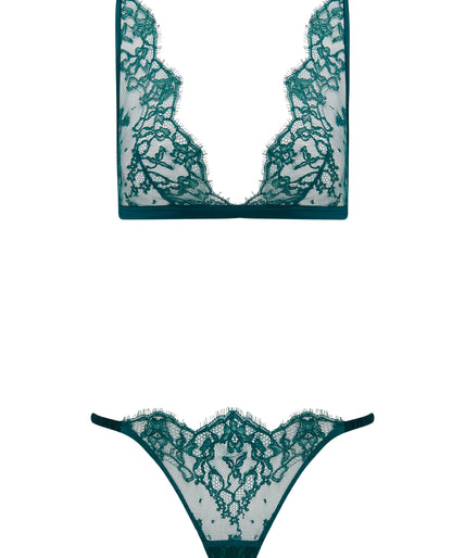 Coco de Mer Nilima triangelbeha in blauw-groen