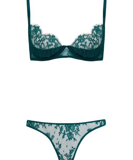 Coco de Mer Nilima Braziliaanse slip in groen blauw