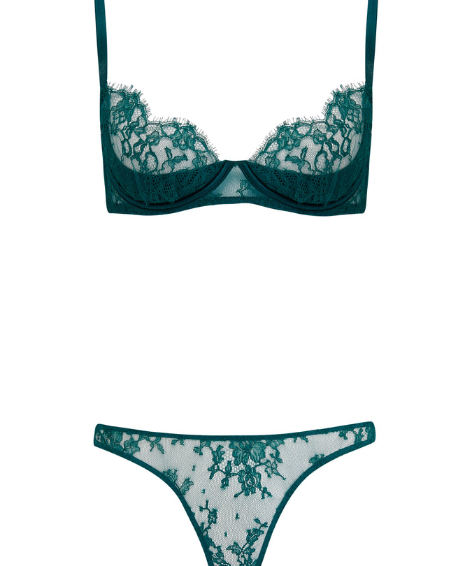 Coco de Mer Nilima Braziliaanse slip in groen blauw
