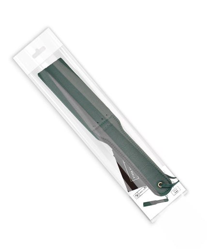 Liefdevolle Ziel Koeienleer Gespleten Tawse Paddle – Mosgroen Chic