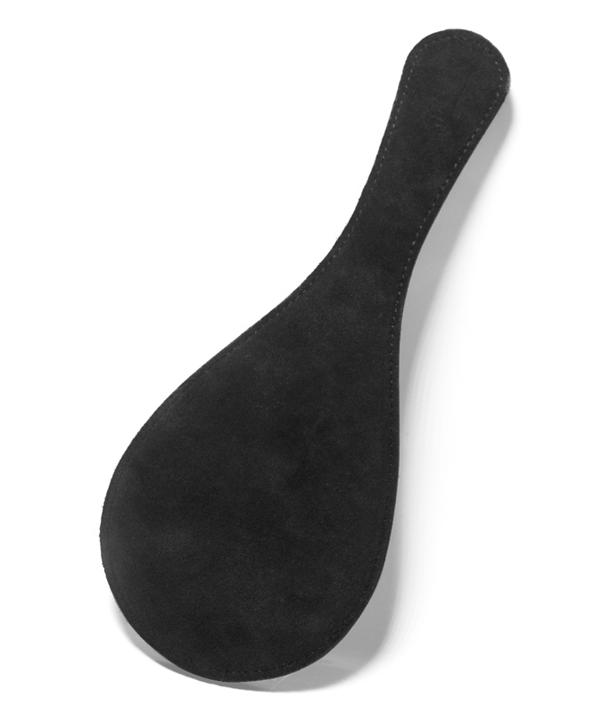 Black Leather Round Paddle