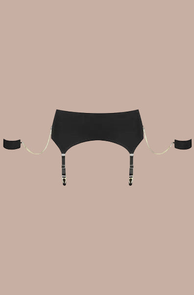 Maison Close – Tapage Nocturne Jewelry Handcuff Suspender Belt Black