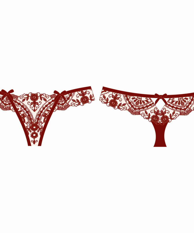 Shikkosa Thong Tattoo in Red