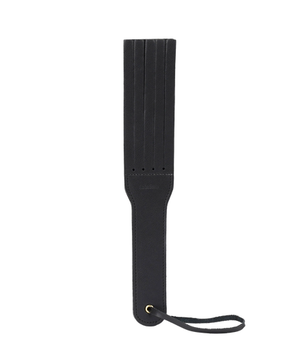 Liebe Seele Dark Secret Leather Split Tawse Paddle – Black