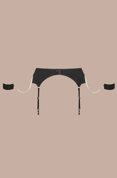Maison Close – Tapage Nocturne Jewelry Handcuff Suspender Belt Black