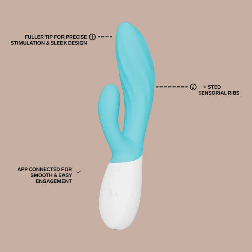 LELO – INA Twist Rabbit Vibrator – Aqua - by Pleasurements