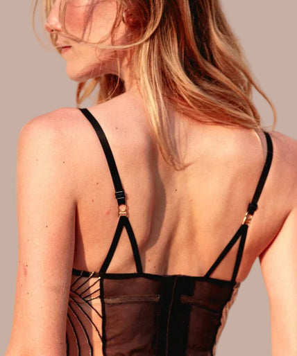 Atelier Amour – Cosmic Dream Open Bustier - Black