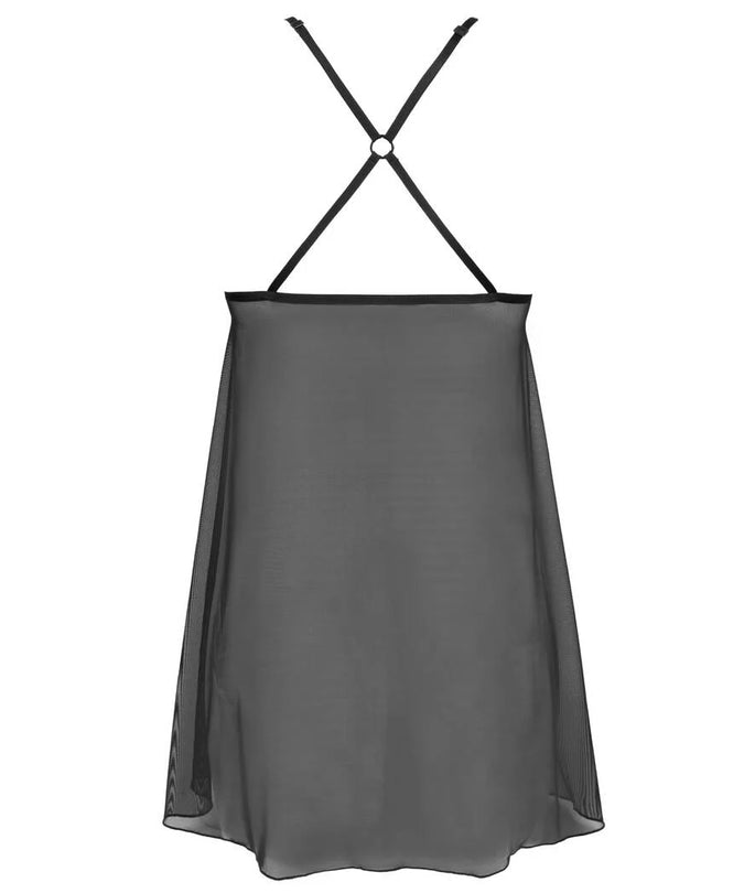 Atelier Amour – Dernier Frisson Babydoll With Front Opening - Black & Red