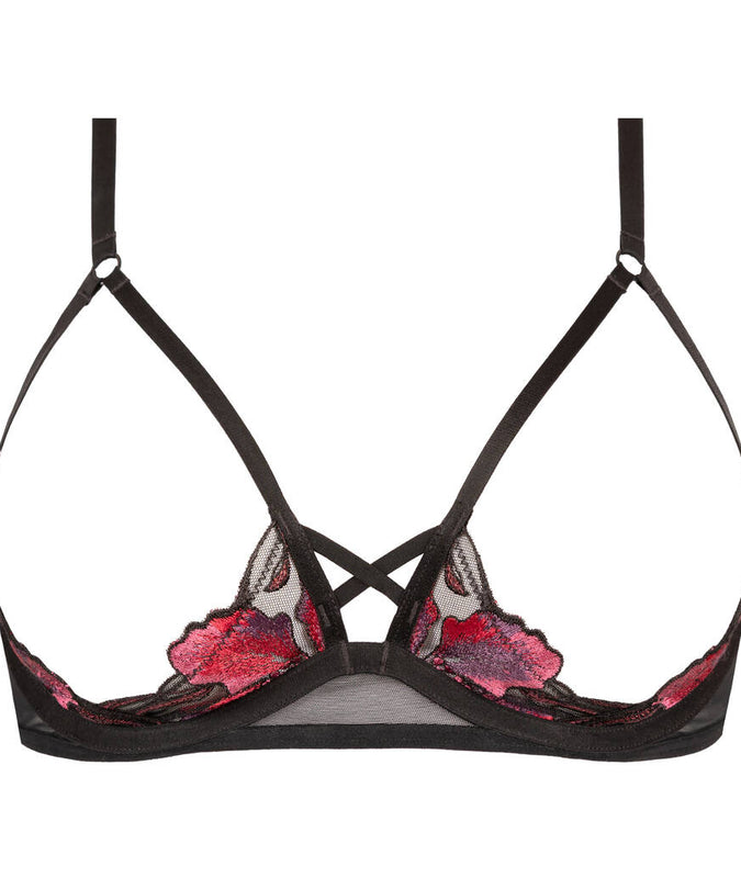 Atelier Amour – Dernier Frisson Open Bra - Black & Red