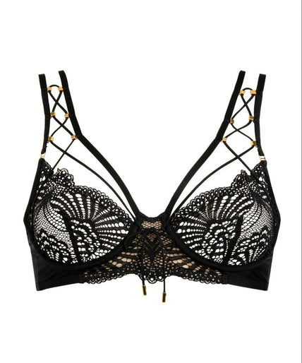 Atelier Amour Enlace Moi Half Cup Bra - Black - Pleasurements