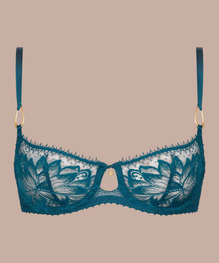 Aubade Flawless Love Half Cup Balconette Bra in Dragonfly - Pleasurements