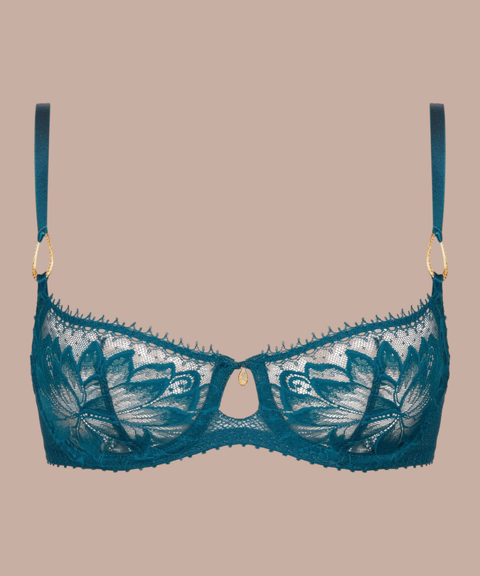 Aubade Flawless Love Half Cup Balconette Bra in Dragonfly - Pleasurements