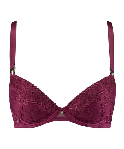 Aubade Magnetic Spell Push Up Bra in Crimson Red - Pleasurements