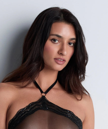 Aubade Naughty List sexy set in black onyx - Pleasurements