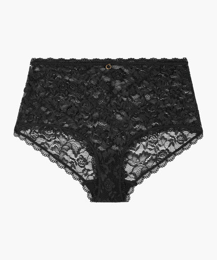 Aubade Rosessence High - waist Brief in Black - Pleasurements