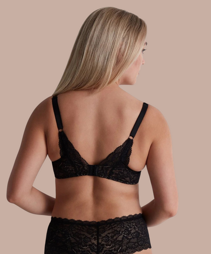 Aubade Rosessence Moulded half - cup bra in Black - Pleasurements