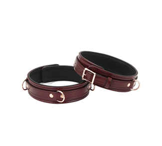Liebe Seele Leather Thigh Cuffs – Wine Red