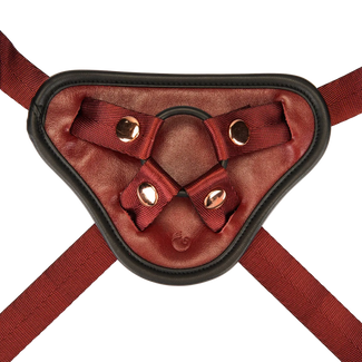 Liebe Seele Universal Leather Strap-On Harness – Wine Red