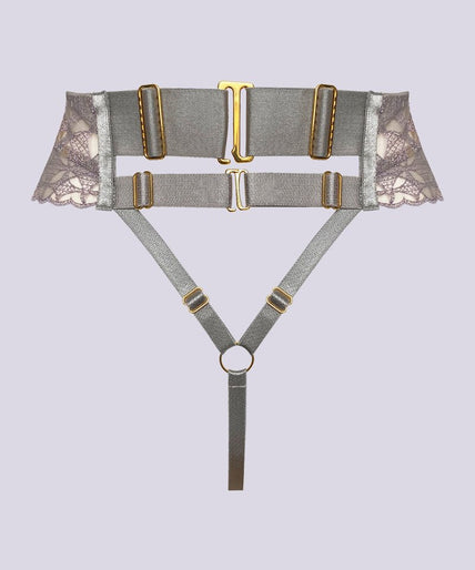 Bordelle Alta High Waist Thong Platinum - Pleasurements