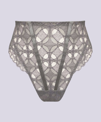 Bordelle Alta High Waist Thong Platinum - Pleasurements
