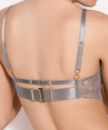 Bordelle Alta Ouvert Wire Bra Platinum - Pleasurements