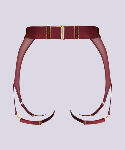 Bordelle Cadi Ouvert Garters Brief Morello - Pleasurements