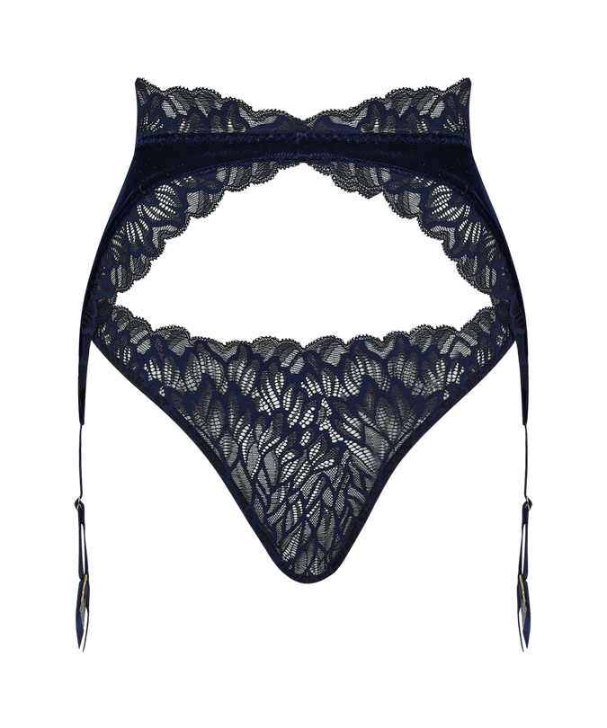 Coco de Mer Azzurra Open Suspender Knicker - Pleasurements