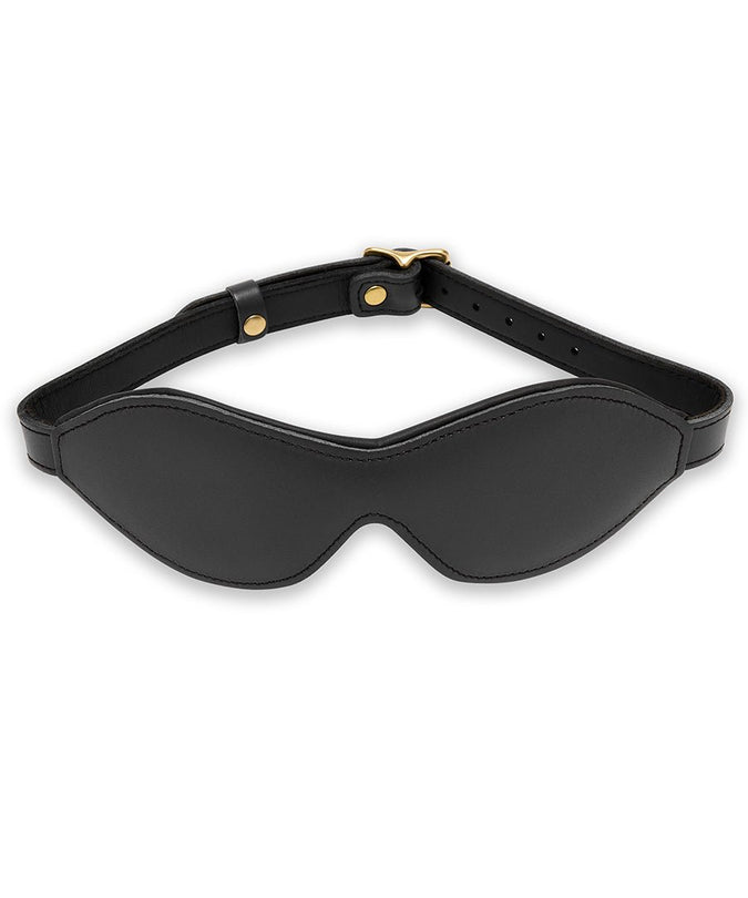 Coco de Mer Black Leather Blindfold - Pleasurements