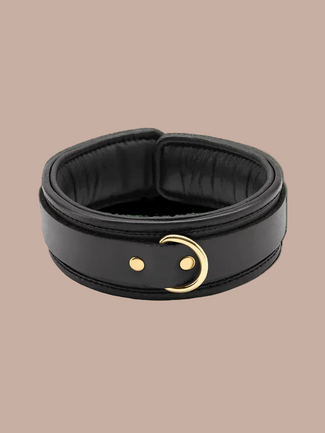 Coco de Mer – Black Leather Collar