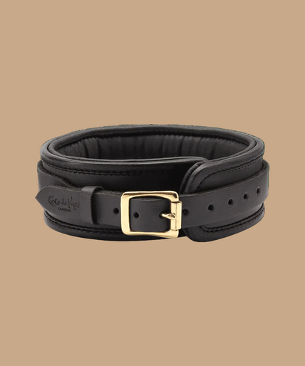 Coco de Mer – Black Leather Collar