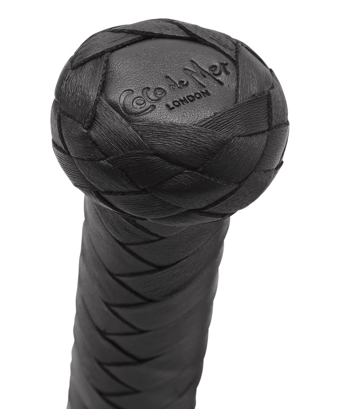 Coco de Mer Black Leather Flogger Large - Pleasurements