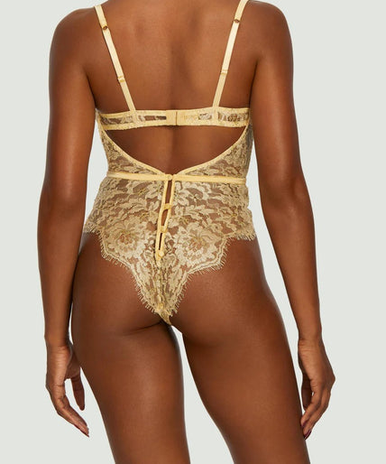 Coco de Mer Fiorella Bodysuit Gold - Pleasurements