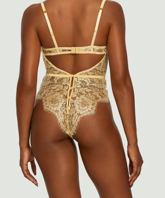 Coco de Mer Fiorella Bodysuit Gold - Pleasurements