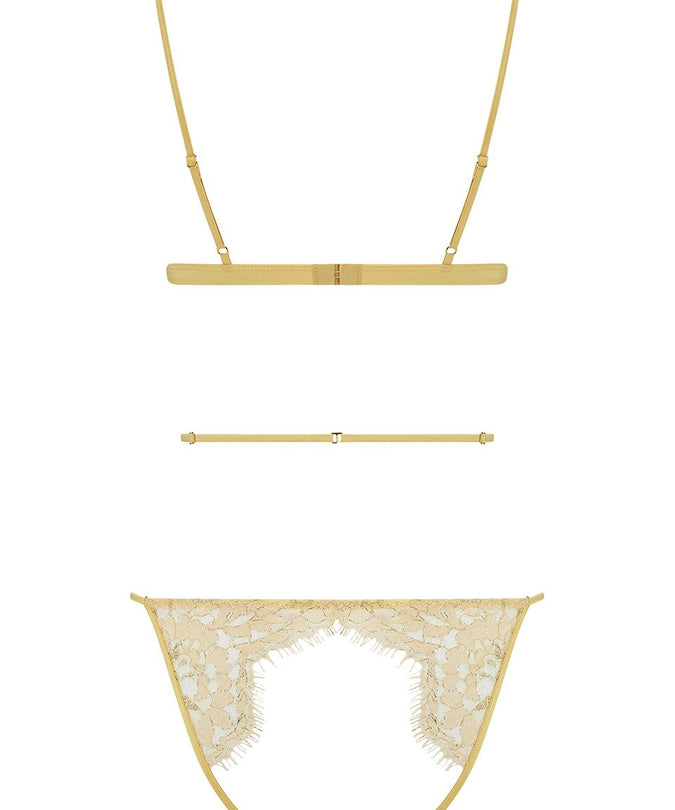 Coco de Mer Fiorella Playsuit Gold - Pleasurements