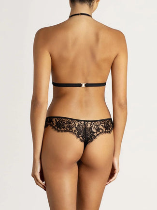 Coco de Mer Hera Thong in Black - Pleasurements